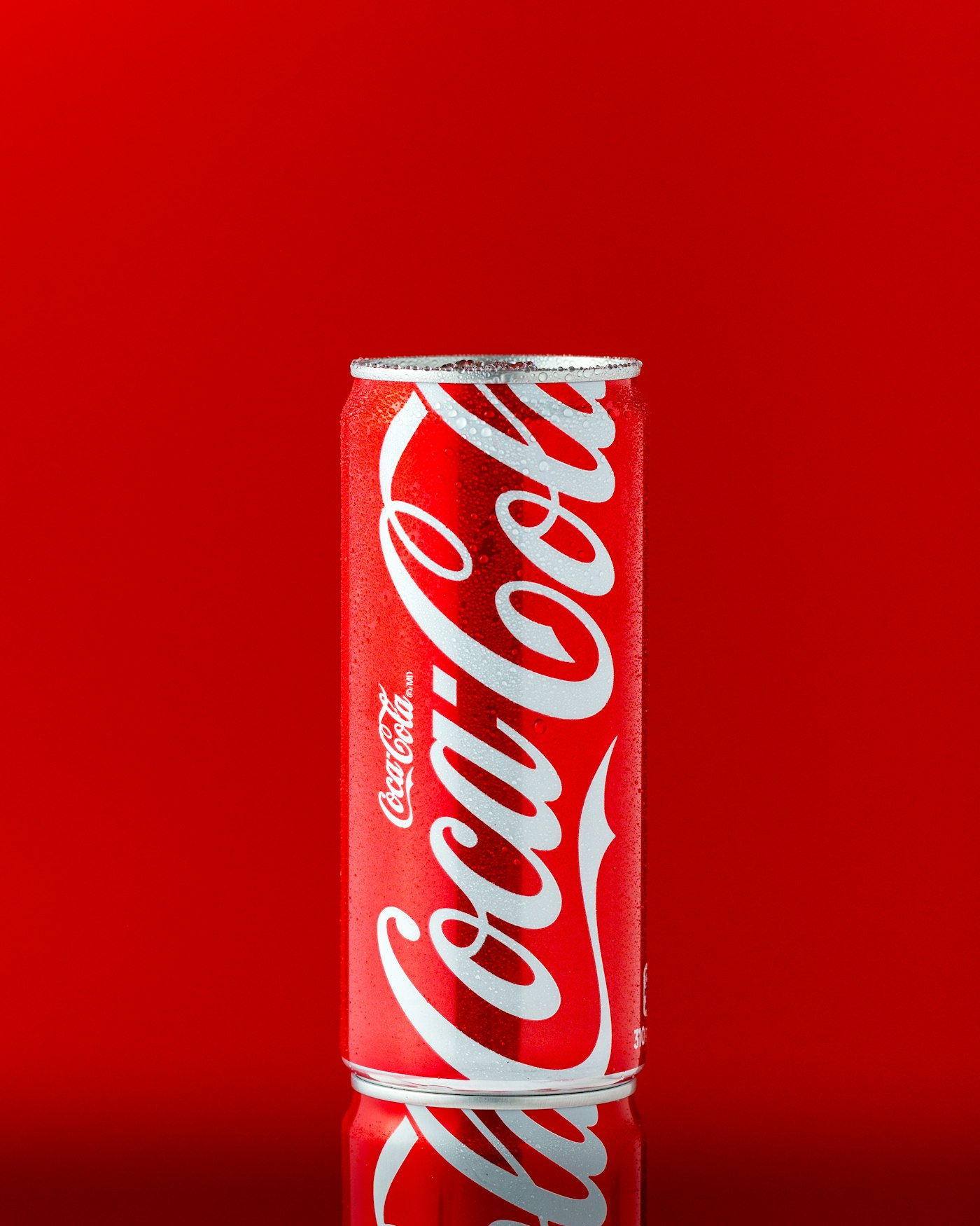 Ice-cold soft drink can